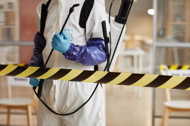 Professional Biohazard technician working in Telferner, TX